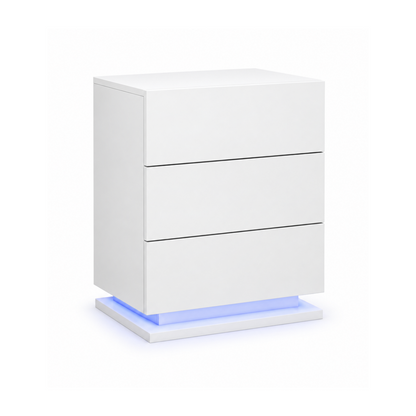 Raphael - Nightstand with LED - White