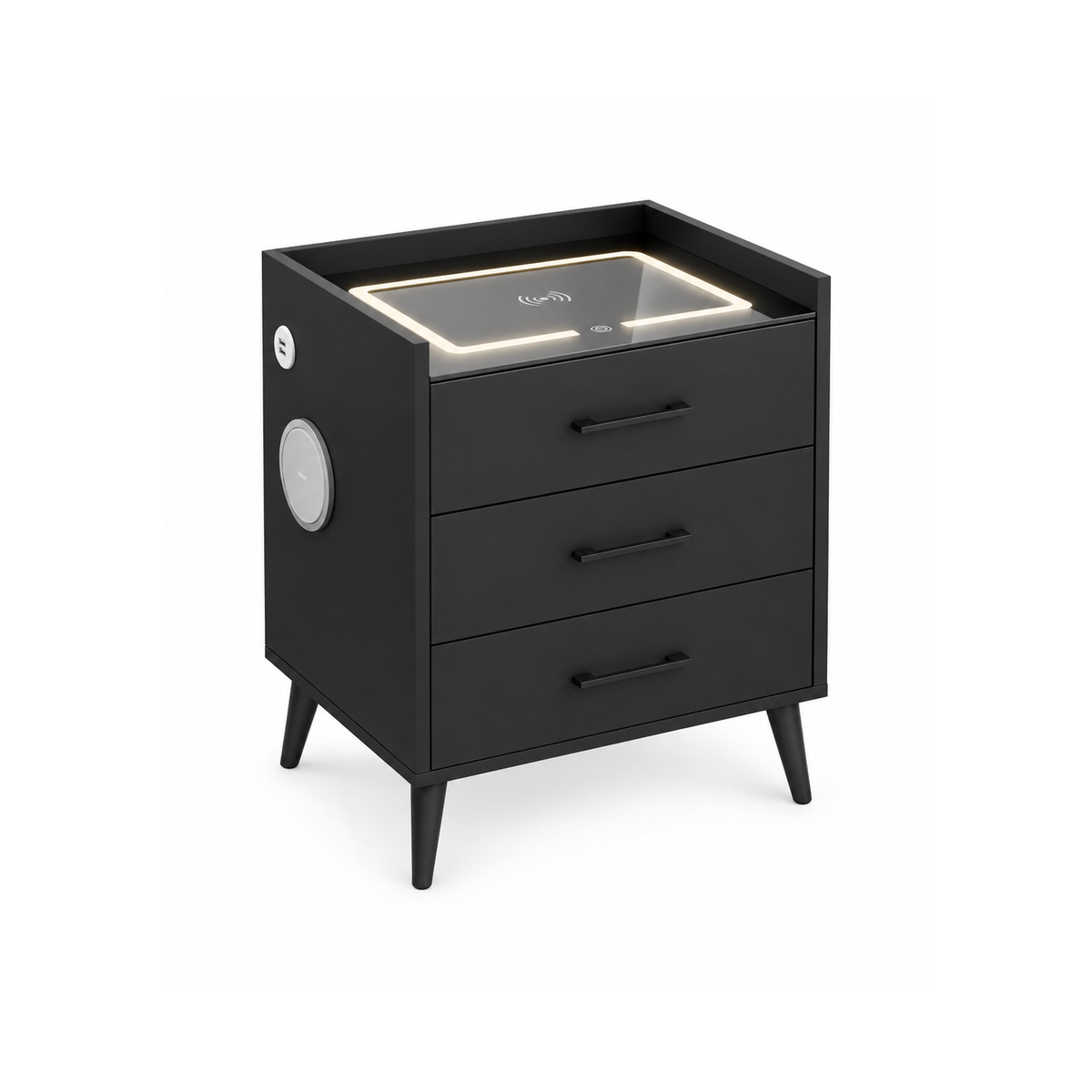 Alice - Smart Nightstand Table - Black