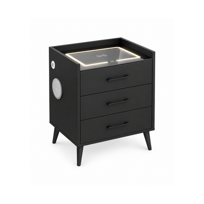 Alice - Smart Nightstand Table - Black