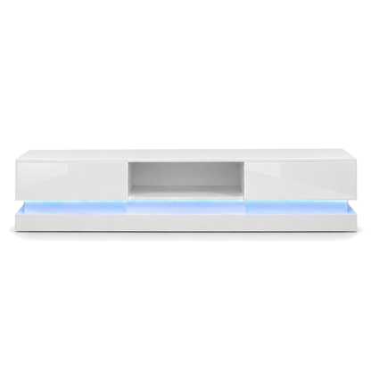 Frederick - LED TV Stand - Entertainment Unit - High Gloss White - 70in
