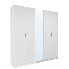 CLAS Modular Wardrobe with 5 Doors - Glossy White