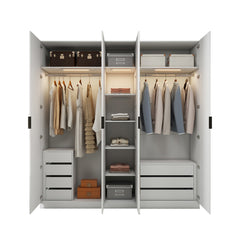 CLAS Modular Wardrobe with 5 Doors - Glossy White