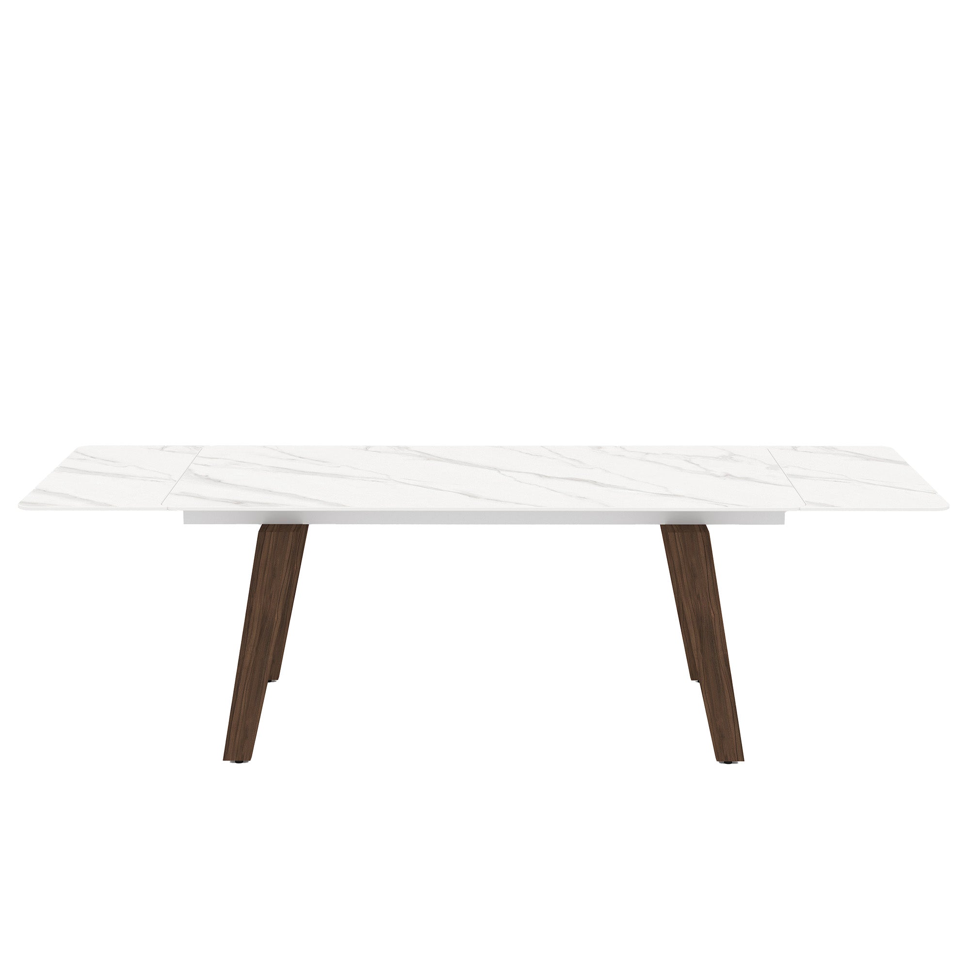 Nadège - Ceramic Dining Table - Walnut and White