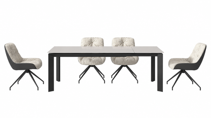 Elliot - Extendable Dining Table - Grey Tempered Glass