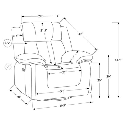 Mason - Power Recliner - Grey