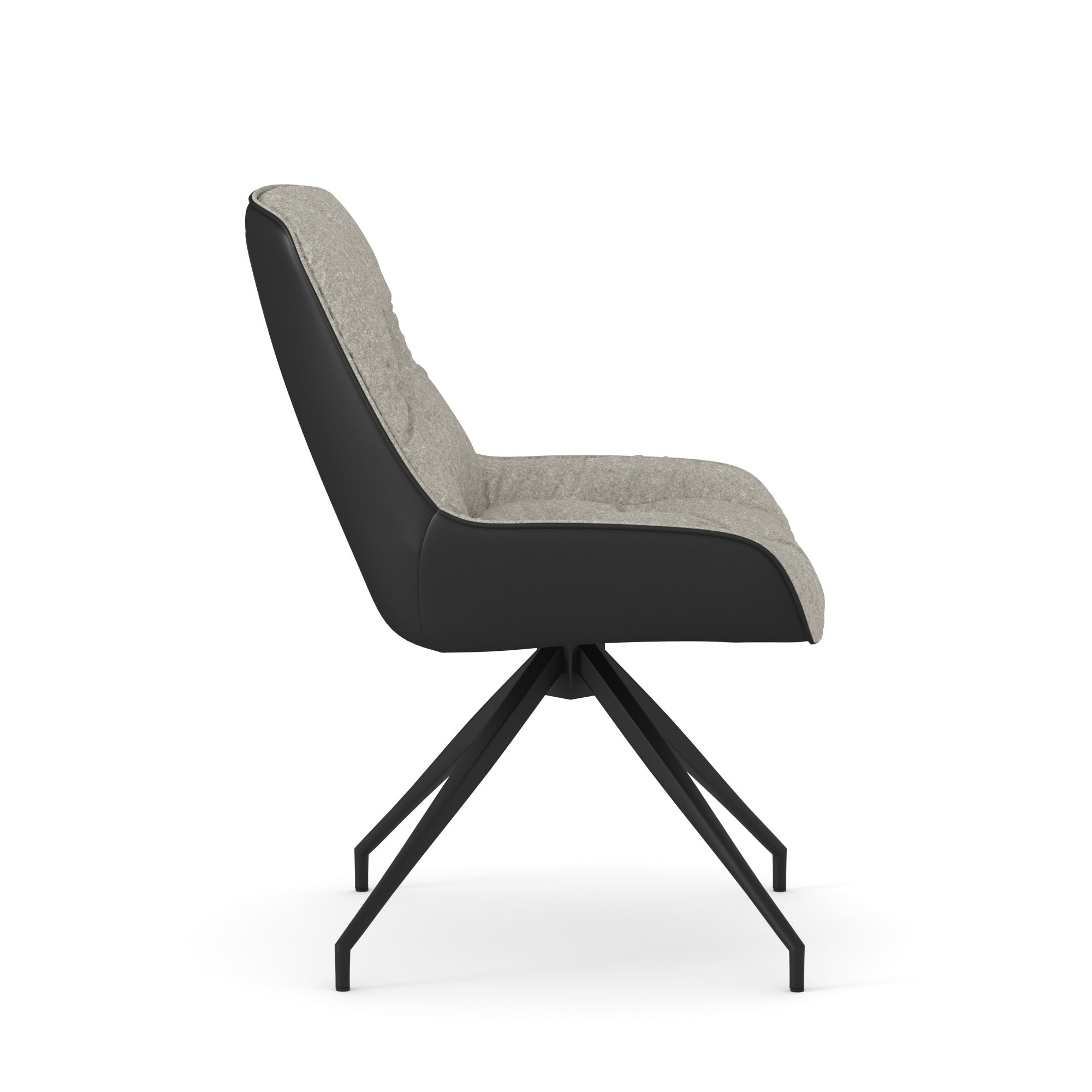 Maverick - Dining Chair - Swivel - Grey and Black