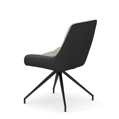 Maverick - Dining Chair - Swivel - Grey and Black