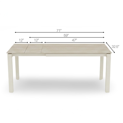 Mikhai - Table à Manger extensible - Travertin