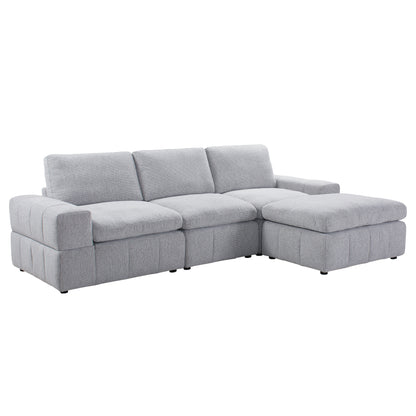 Amaro - Sofa Sectionnel Modulaire Reversible - Gris Pâle