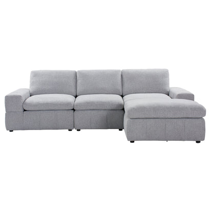 Amaro - Sofa Sectionnel Modulaire Reversible - Gris Pâle
