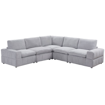 Amaro - Sofa Sectionnel Modulaire - Gris Pâle