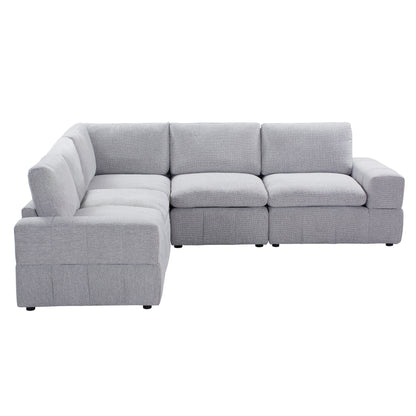 Amaro - Sofa Sectionnel Modulaire - Gris Pâle