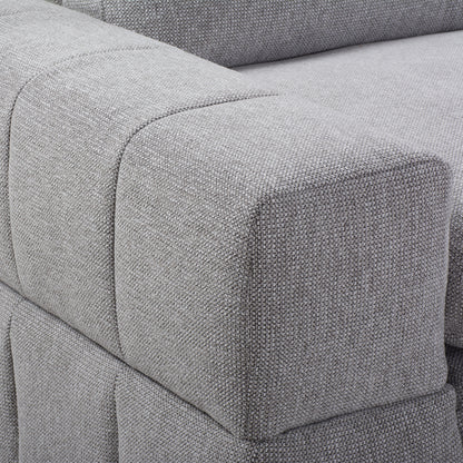 Amaro - Module avec accoudoir droit - Gris Pâle