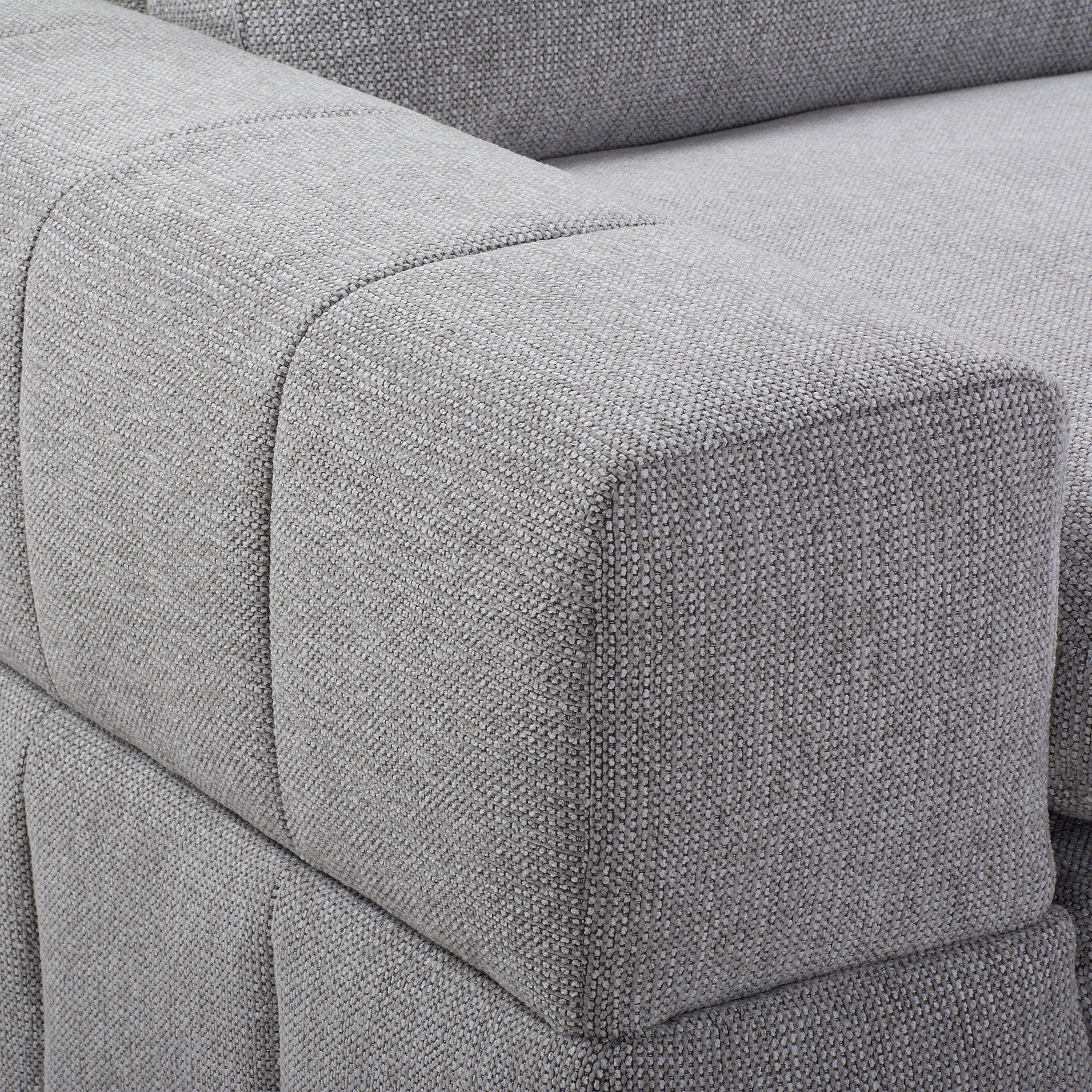 Amaro - Module avec accoudoir gauche - Gris Pâle