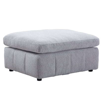 Amaro - Sofa Sectionnel Modulaire avec ottoman et console - Gris Pâle