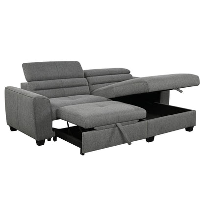 Lorena - Sectional Sofa Bed - Grey