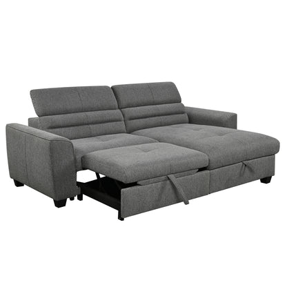 Lorena - Sectional Sofa Bed - Grey