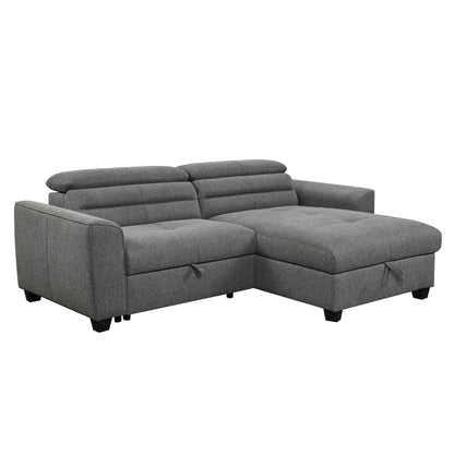Lorena - Sectional Sofa Bed - Grey