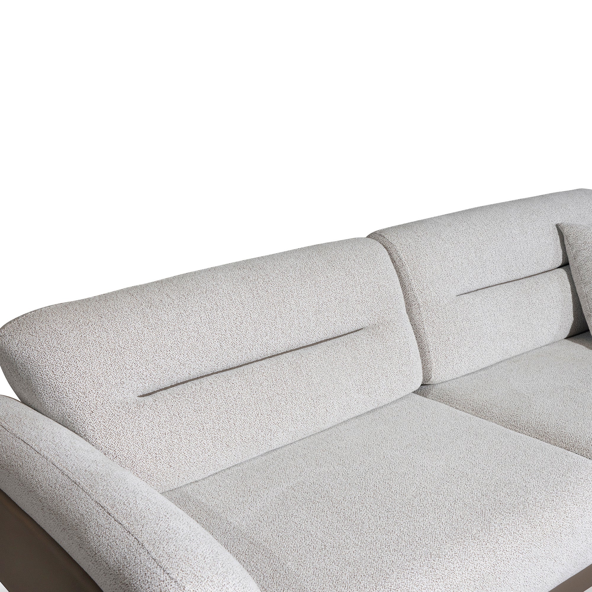 Nova - 3-seater sofa - Beige and Brown