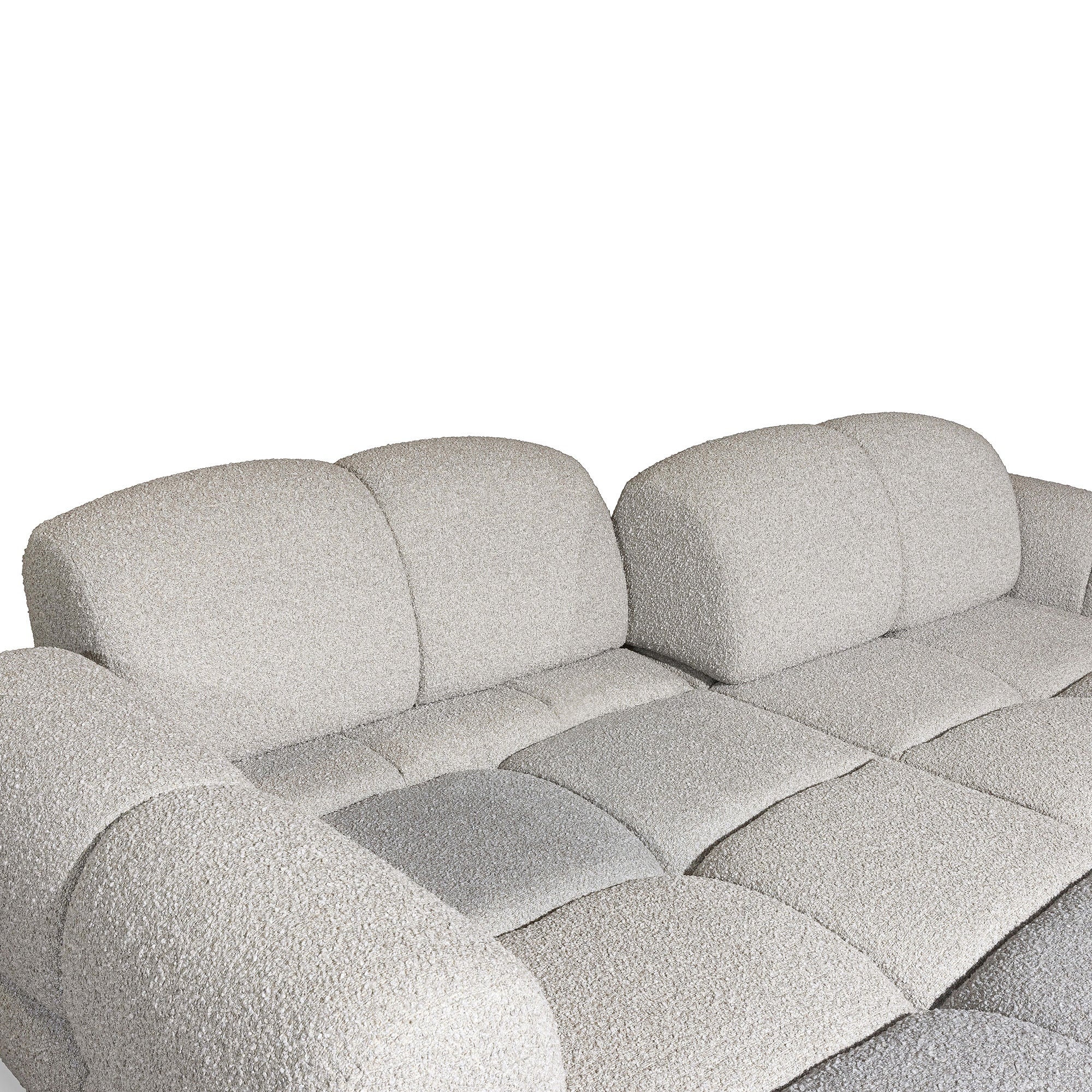 Belora - Sofa Sectionnel - Tissu Gris