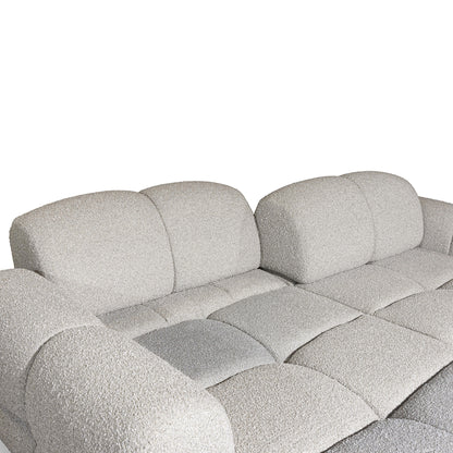 Belora - Sofa Sectionnel - Tissu Gris