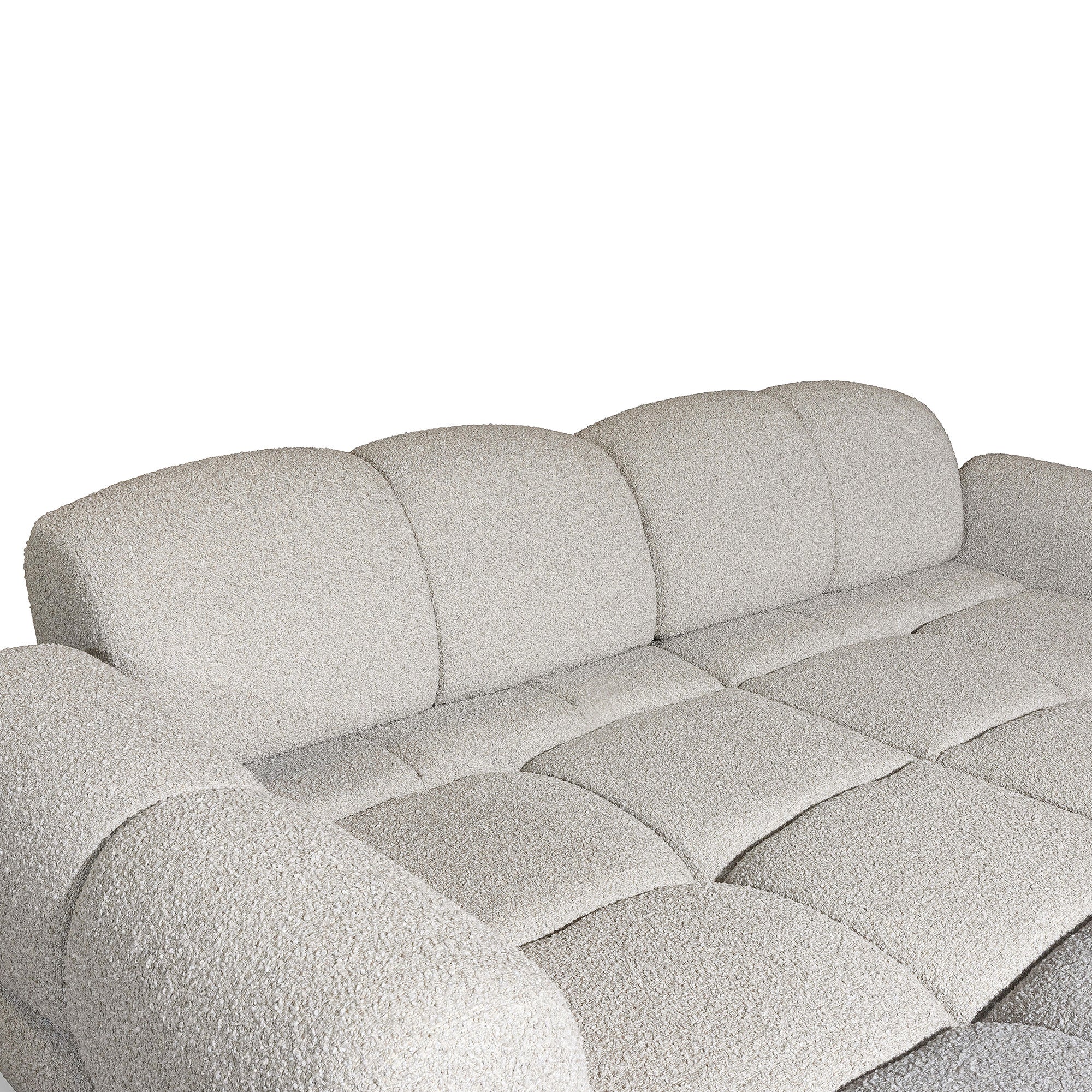 Belora - Sofa Sectionnel - Tissu Gris