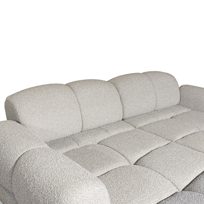 Belora - Sofa Sectionnel - Tissu Gris