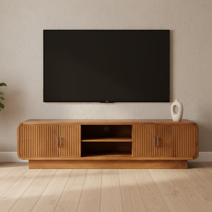 Oria - TV Stand - Solid Wood - 70 in