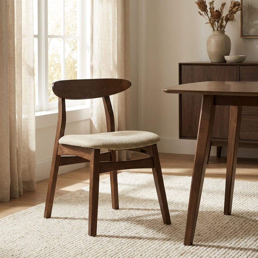 Oslo - Dining Chair - Walnut and Sand