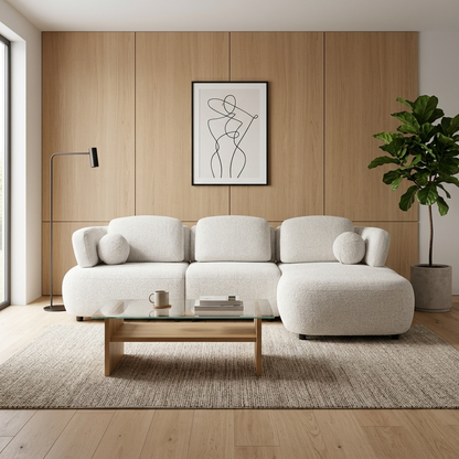 Prado - Sectional Sofa - Beige Fabric