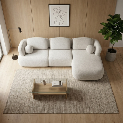 Prado - Sectional Sofa - Beige Fabric