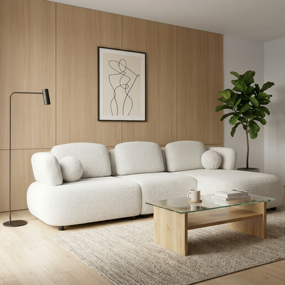 Prado - Sectional Sofa - Beige Fabric