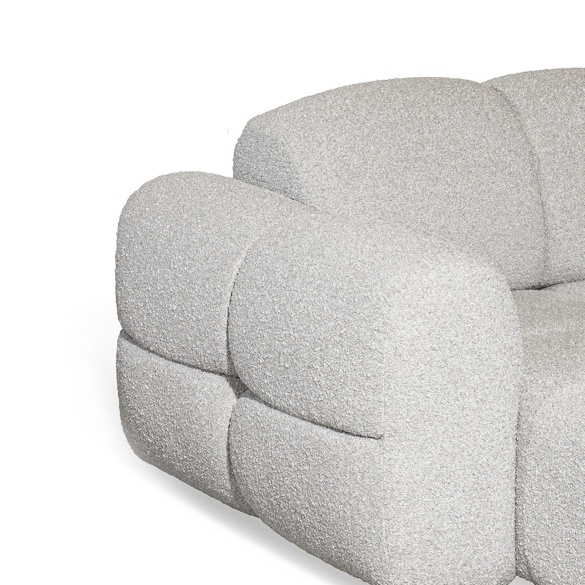 Belora - Sofa Sectionnel - Tissu Gris