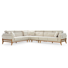 Sectional Sofa - Motorized - Relax - Cream Fabric