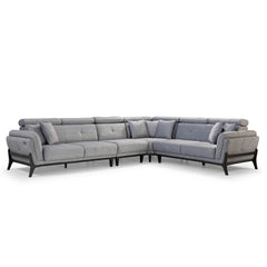 Sectional Sofa - Motorized - Relax - Gray Fabric