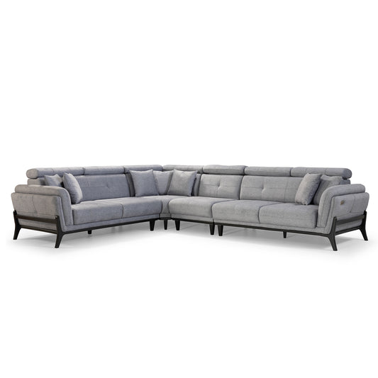 Sectional Sofa - Motorized - Relax - Gray Fabric 2000