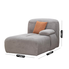 Kylie - Chaise Longue Coté Droit - Gris