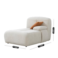 Kylie - Chaise Longue Coté Droit - Beige