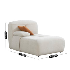 Kylie - Chaise Longue Coté Gauche - Beige