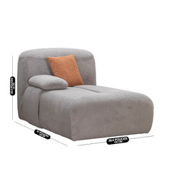 Kylie - Chaise Longue Coté Gauche - Gris