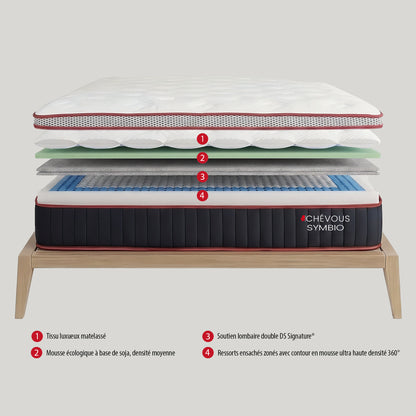 Symbio - Medium-Firm Mattress with Lumbar Support - 13 in