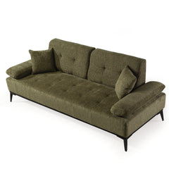3 Seater Sofa - Slimi - Green fabric