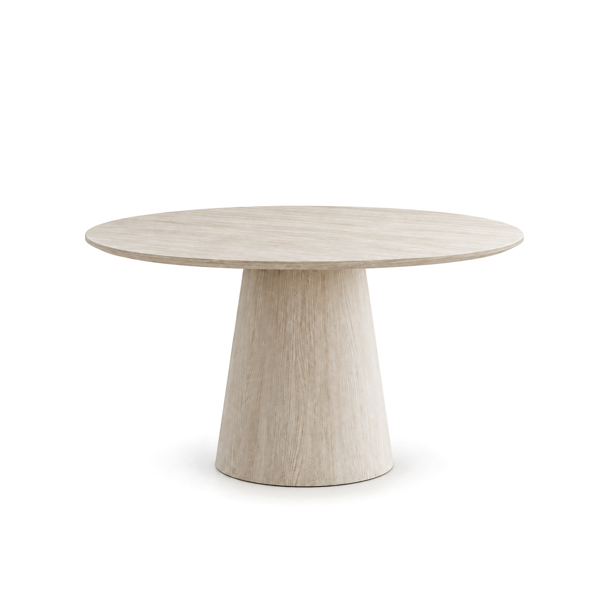 Mercer - Round Dining Table - Light Travertine