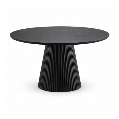 Mercer - Round Dining Table - Midnight Black