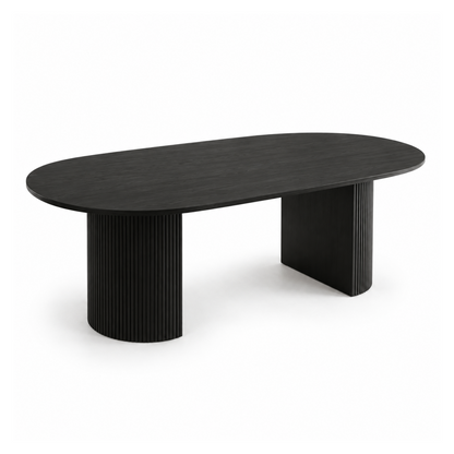 Mercer - Table à manger ovale - Noir minuit