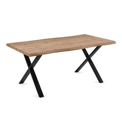 Olan - Rectangular Dining Table - Natural Wood and Black