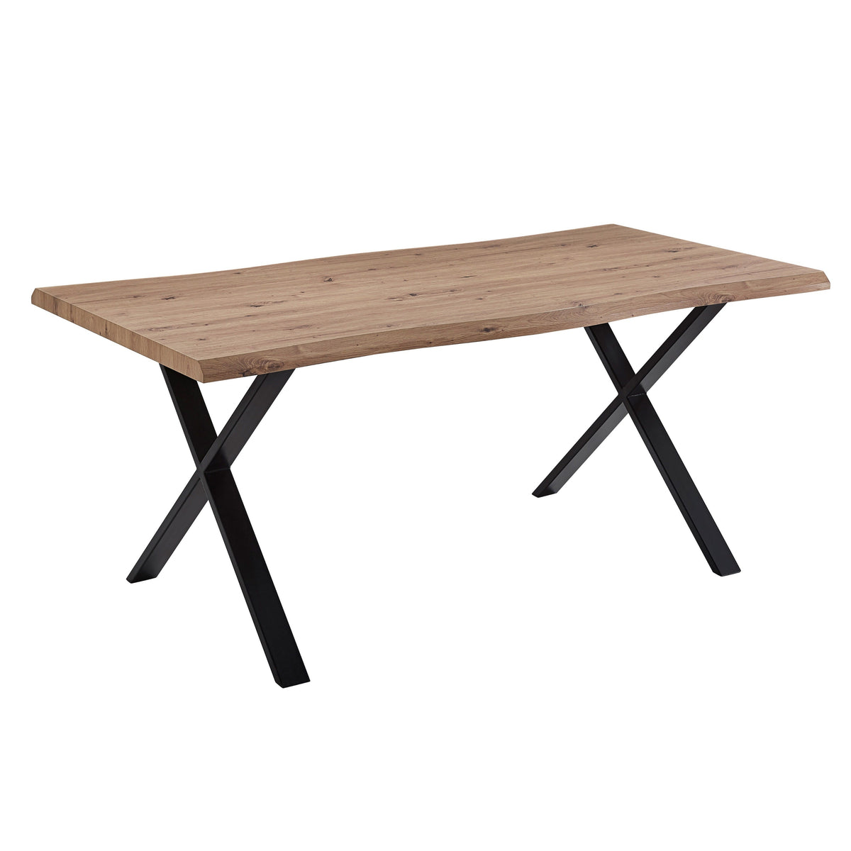 Olan - Rectangular Dining Table - Natural Wood and Black