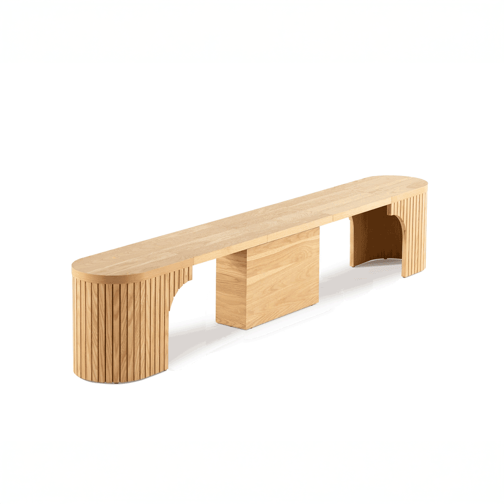 Transformer - Banc Rond - Chêne Scandinave