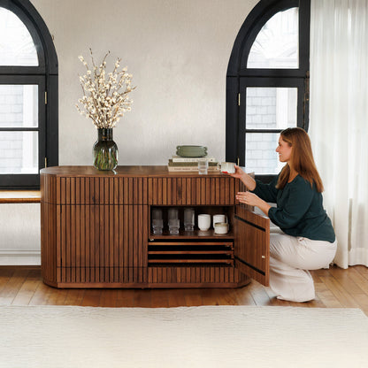 Transformer - Round Sideboard - Royal Walnut