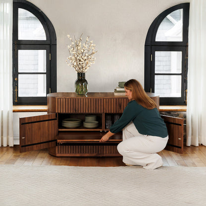 Transformer - Round Sideboard - Royal Walnut